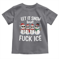 Anti ICE Christmas Toddler T Shirt Funny Snowman Cute Finger Let It Snow Funny FDT - Wonder Print Shop