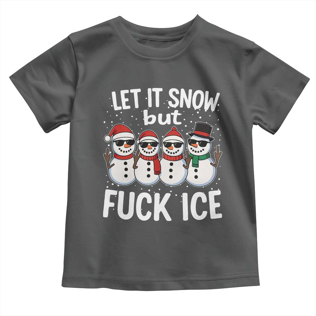 Anti ICE Christmas Toddler T Shirt Funny Snowman Cute Finger Let It Snow Funny FDT - Wonder Print Shop