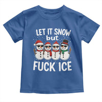 Anti ICE Christmas Toddler T Shirt Funny Snowman Cute Finger Let It Snow Funny FDT - Wonder Print Shop