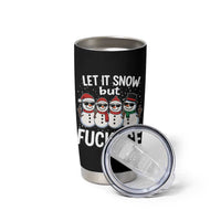 Anti ICE Christmas Tumbler Cup Funny Snowman Cute Finger Let It Snow Funny FDT - Wonder Print Shop