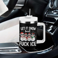Anti ICE Christmas Tumbler With Handle Funny Snowman Cute Finger Let It Snow Funny FDT - Wonder Print Shop