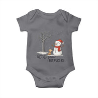Let It Snow But Fuck Ice Baby Onesie Funny Snowman Christmas Winter - Wonder Print Shop