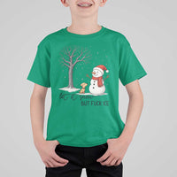 Let It Snow But Fuck Ice T Shirt For Kid Funny Snowman Christmas Winter - Wonder Print Shop