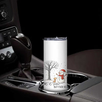 Let It Snow But Fuck Ice Skinny Tumbler Funny Snowman Christmas Winter - Wonder Print Shop