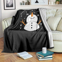 Anti ICE Christmas Throw Blanket Let It Snow But Fuck Ice Cute Snowman Winter - Wonder Print Shop