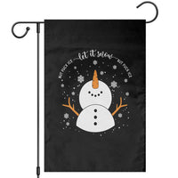 Anti ICE Christmas Garden Flag Let It Snow But Fuck Ice Cute Snowman Winter - Wonder Print Shop