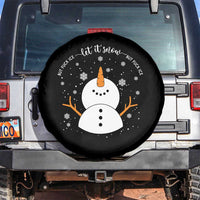 Anti ICE Christmas Spare Tire Cover Let It Snow But Fuck Ice Cute Snowman Winter - Wonder Print Shop