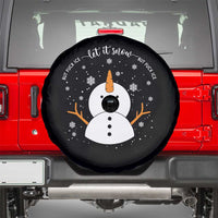 Anti ICE Christmas Spare Tire Cover Let It Snow But Fuck Ice Cute Snowman Winter - Wonder Print Shop