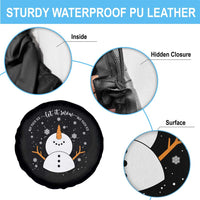 Anti ICE Christmas Spare Tire Cover Let It Snow But Fuck Ice Cute Snowman Winter - Wonder Print Shop