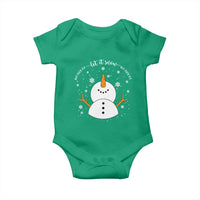 Anti ICE Christmas Baby Onesie Let It Snow But Fuck Ice Cute Snowman Winter - Wonder Print Shop