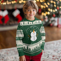 Anti ICE Xmas Ugly Christmas Sweater Let It Snow But Fuck Ice Cute Snowman Winter - Wonder Print Shop