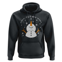 Anti ICE Christmas Hoodie Let It Snow But Fuck Ice Cute Snowman Winter - Wonder Print Shop