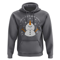 Anti ICE Christmas Hoodie Let It Snow But Fuck Ice Cute Snowman Winter - Wonder Print Shop