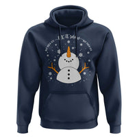 Anti ICE Christmas Hoodie Let It Snow But Fuck Ice Cute Snowman Winter - Wonder Print Shop