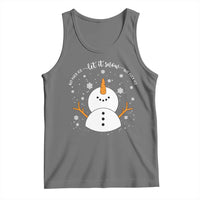 Anti ICE Christmas Tank Top Let It Snow But Fuck Ice Cute Snowman Winter - Wonder Print Shop