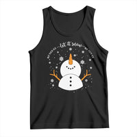 Anti ICE Christmas Tank Top Let It Snow But Fuck Ice Cute Snowman Winter - Wonder Print Shop