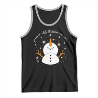 Anti ICE Christmas Tank Top Let It Snow But Fuck Ice Cute Snowman Winter - Wonder Print Shop