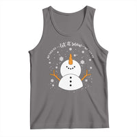 Anti ICE Christmas Tank Top Let It Snow But Fuck Ice Cute Snowman Winter - Wonder Print Shop