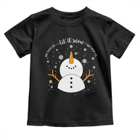 Anti ICE Christmas Toddler T Shirt Let It Snow But Fuck Ice Cute Snowman Winter - Wonder Print Shop