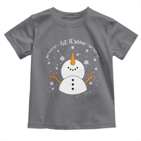 Anti ICE Christmas Toddler T Shirt Let It Snow But Fuck Ice Cute Snowman Winter - Wonder Print Shop