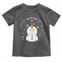 Anti ICE Christmas Toddler T Shirt Let It Snow But Fuck Ice Cute Snowman Winter - Wonder Print Shop