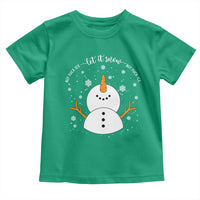 Anti ICE Christmas Toddler T Shirt Let It Snow But Fuck Ice Cute Snowman Winter - Wonder Print Shop