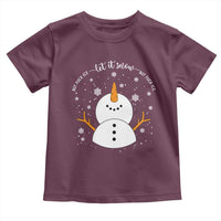Anti ICE Christmas Toddler T Shirt Let It Snow But Fuck Ice Cute Snowman Winter - Wonder Print Shop