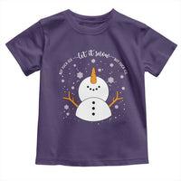 Anti ICE Christmas Toddler T Shirt Let It Snow But Fuck Ice Cute Snowman Winter - Wonder Print Shop