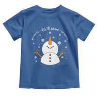 Anti ICE Christmas Toddler T Shirt Let It Snow But Fuck Ice Cute Snowman Winter - Wonder Print Shop