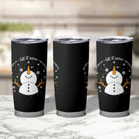 Anti ICE Christmas Tumbler Cup Let It Snow But Fuck Ice Cute Snowman Winter - Wonder Print Shop