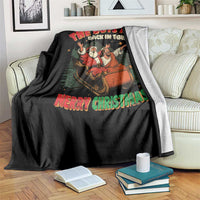 The Boys Are Back in Town Christmas Throw Blanket Funny Santa Jesus - Wonder Print Shop