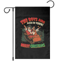 The Boys Are Back in Town Christmas Garden Flag Funny Santa Jesus - Wonder Print Shop