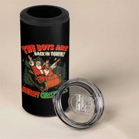 The Boys Are Back in Town Christmas 4 in 1 Can Cooler Tumbler Funny Santa Jesus - Wonder Print Shop