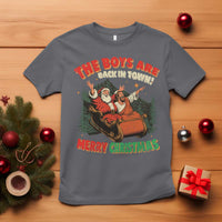 The Boys Are Back in Town Christmas T Shirt Funny Santa Jesus - Wonder Print Shop