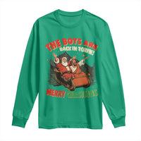 The Boys Are Back in Town Christmas Long Sleeve Shirt Funny Santa Jesus - Wonder Print Shop
