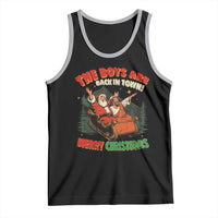 The Boys Are Back in Town Christmas Tank Top Funny Santa Jesus - Wonder Print Shop