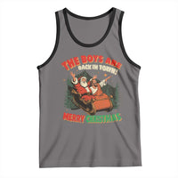 The Boys Are Back in Town Christmas Tank Top Funny Santa Jesus - Wonder Print Shop