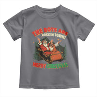 The Boys Are Back in Town Christmas Toddler T Shirt Funny Santa Jesus - Wonder Print Shop