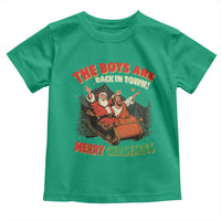 The Boys Are Back in Town Christmas Toddler T Shirt Funny Santa Jesus - Wonder Print Shop