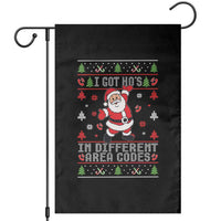 Funny Santa Ugly Christmas Garden Flag I Got Hos in Different Area Codes - Wonder Print Shop