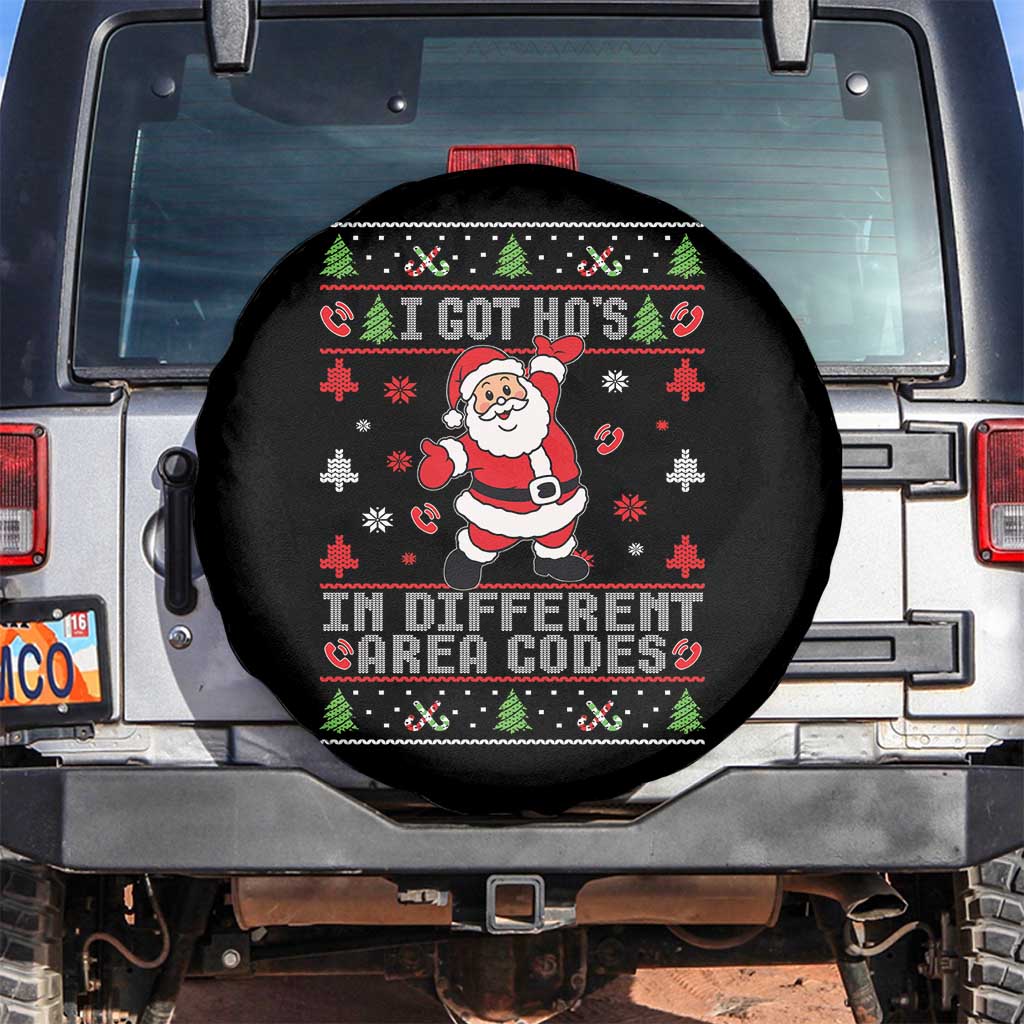 Funny Santa Ugly Christmas Spare Tire Cover I Got Hos in Different Area Codes - Wonder Print Shop
