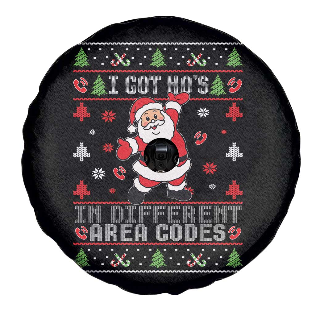 Funny Santa Ugly Christmas Spare Tire Cover I Got Hos in Different Area Codes - Wonder Print Shop