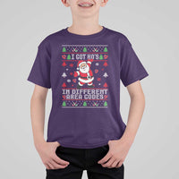 Funny Santa Ugly Christmas T Shirt For Kid I Got Hos in Different Area Codes - Wonder Print Shop