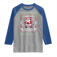 Funny Santa Ugly Christmas Raglan Shirt I Got Hos in Different Area Codes - Wonder Print Shop