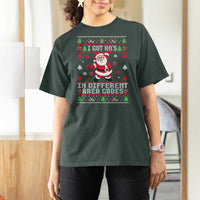 Funny Santa Ugly Christmas T Shirt For Women I Got Hos in Different Area Codes - Wonder Print Shop