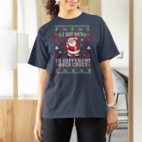Funny Santa Ugly Christmas T Shirt For Women I Got Hos in Different Area Codes - Wonder Print Shop