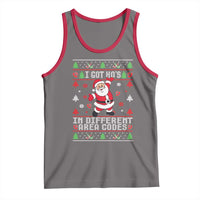 Funny Santa Ugly Christmas Tank Top I Got Hos in Different Area Codes - Wonder Print Shop