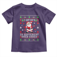 Funny Santa Ugly Christmas Toddler T Shirt I Got Hos in Different Area Codes - Wonder Print Shop