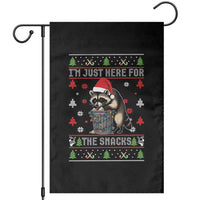 Funny Raccoon Ugly Christmas Garden Flag I'm Just Here for The Snacks Cute Trash Panda - Wonder Print Shop