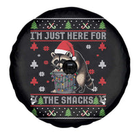 Funny Raccoon Ugly Christmas Spare Tire Cover I'm Just Here for The Snacks Cute Trash Panda - Wonder Print Shop